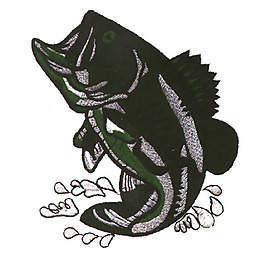 繡花 動物 魚 色彩 青色 免費素材