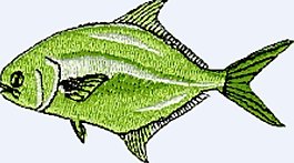 繡花 動(dòng)物 魚 色彩 綠色 免費(fèi)素材