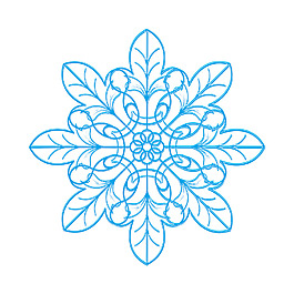 幻想雪花矢量