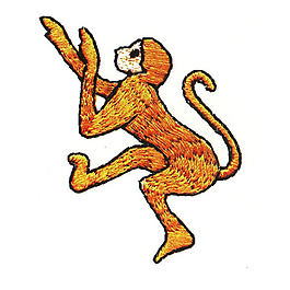 繡花 動(dòng)物 猴子 色彩 黃色 免費(fèi)素材
