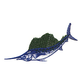 繡花 動(dòng)物 魚(yú) 色彩 藍(lán)色 免費(fèi)素材