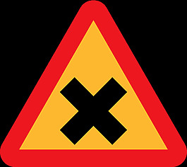 交叉道路标志