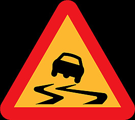 滑的路标