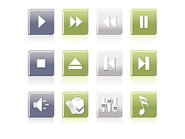 光澤圖標矢量集