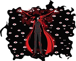 印花矢量圖 人物 男人 靈異 吸血鬼 免費(fèi)素材