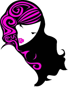 印花矢量圖 人物 女人 色彩 白色 免費素材