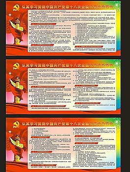 學習十八大精神宣傳展板圖片