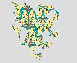 印花矢量圖 色彩 彩色 黃色 黑色 免費素材