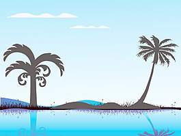 用棕櫚樹夏季背景