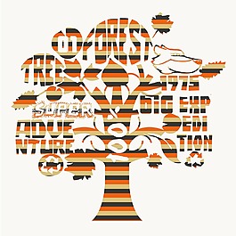 印花矢量圖 徽章標(biāo)記 樹(shù) 文字 英文 免費(fèi)素材