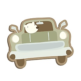印花矢量圖 可愛卡通 交通 汽車 動物 免費素材