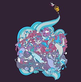 位图 色彩 紫色 五彩斑斓 插画 免费素材