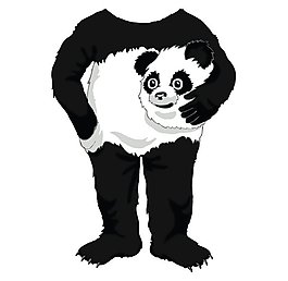 位圖 動物 熊貓 人物 青年 免費素材
