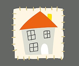 印花矢量图 徽章标记 建筑 平房 色彩 免费素材