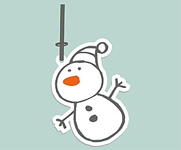 印花矢量圖 人物 雪人 可愛(ài)卡通 色彩 免費(fèi)素材