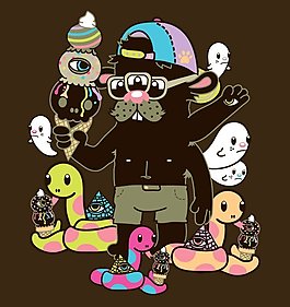 位圖 動物 蛇 人物人物 色彩 免費素材