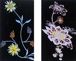 绣花 植物 花 色彩 粉紫色 免费素材