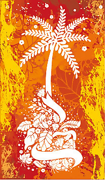 印花矢量圖 優(yōu)雅植物 椰樹(shù) 色彩 橙色 免費(fèi)素材