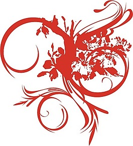 印花矢量圖 抽象 優(yōu)雅植物 抽象花卉 枝葉 免費(fèi)素材