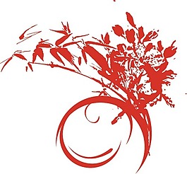 印花矢量圖 抽象 優(yōu)雅植物 抽象花卉 枝葉 免費(fèi)素材