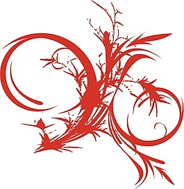 印花矢量圖 抽象 枝葉 毛衫印花 優(yōu)雅植物 免費(fèi)素材