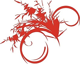 印花矢量圖 抽象 優(yōu)雅植物 抽象花卉 枝葉 免費(fèi)素材