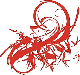 印花矢量圖 抽象 優(yōu)雅植物 抽象花卉 枝葉 免費(fèi)素材