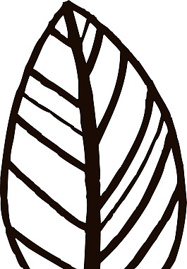 印花矢量圖 優(yōu)雅植物 葉子 色彩 黑白色 免費素材