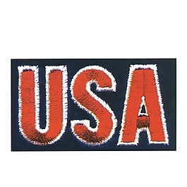 繡花 文字 英文 USA 色彩 免費素材