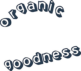 印花矢量圖 文字 英文 organic goodness 免費(fèi)素材