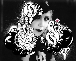 位圖 人物 女人 色彩 黑白色 免費素材