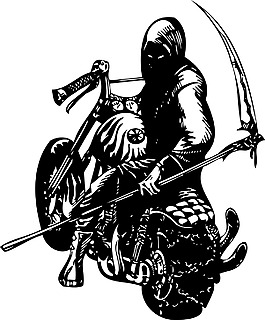 印花矢量圖 人物 男人 交通 摩托車 免費素材