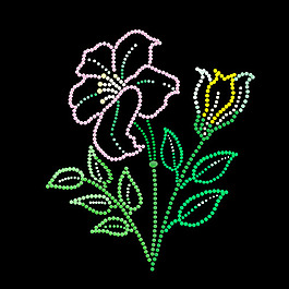 燙鉆 植物 花 色彩 黃色 免費素材