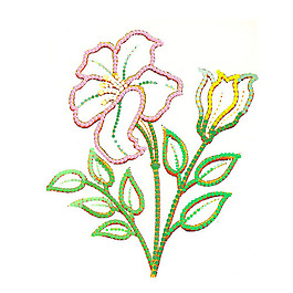 燙鉆 植物 花 色彩 黃色 免費素材