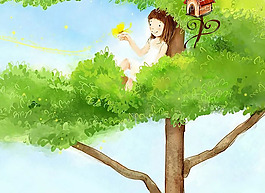 位圖 人物 少女 樹(shù) 色彩 免費(fèi)素材