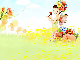 位图 人物 天使 卡通人物 少女 免费素材