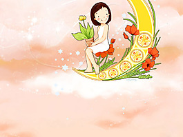 位圖 人物 卡通人物 少女 色彩 免費(fèi)素材