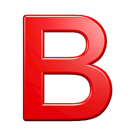 從紅色塑料字母一個字母集白色隔離