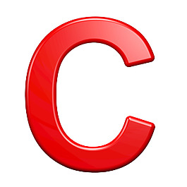 從紅色塑料字母一個字母集白色隔離