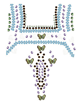 燙鉆 花邊 藍(lán)色 免費(fèi)素材