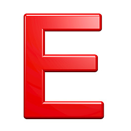 從紅色塑料字母一個字母集白色隔離