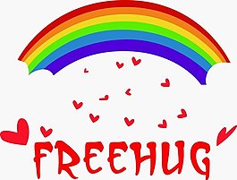 印花矢量圖 文字 英文 Free hug 免費素材