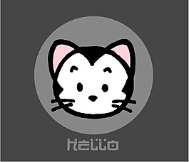 印花矢量圖 卡通動(dòng)物 貓 可愛卡通 圖文結(jié)合 免費(fèi)素材