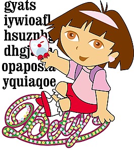 印花矢量圖 人物 卡通人物 少女 文字 免費素材