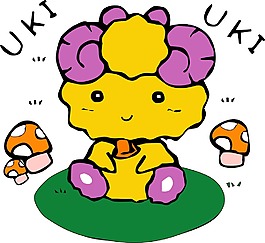 印花矢量圖 可愛卡通 蘑菇 文字 免費素材