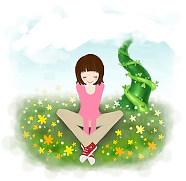 位圖 人物 卡通人物 少女 色彩 免費(fèi)素材