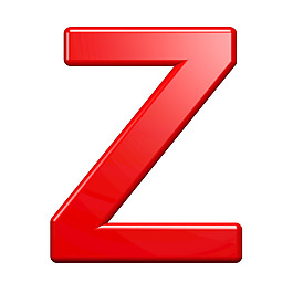 從紅色塑料字母一個字母集白色隔離