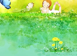 位圖 動(dòng)物 卡通人物 少女 色彩 免費(fèi)素材
