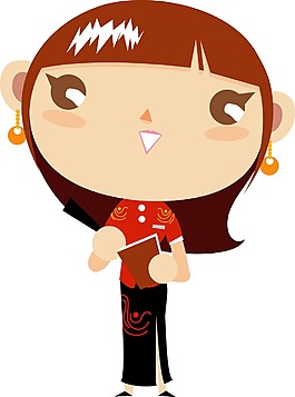 印花矢量圖 卡通人物 可愛(ài)卡通 色彩 免費(fèi)素材