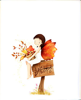 位图 人物 天使 卡通人物 少女 免费素材